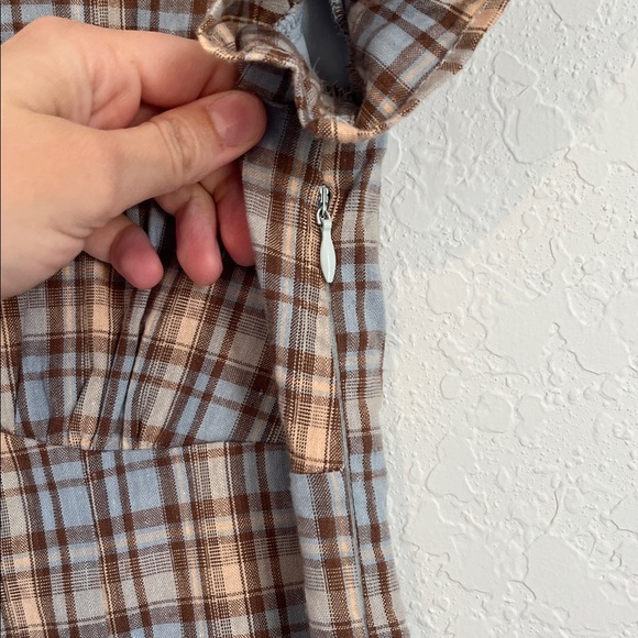 Pepper Mayo Plaid V Neck Mini Dress - Picture 8 of 9